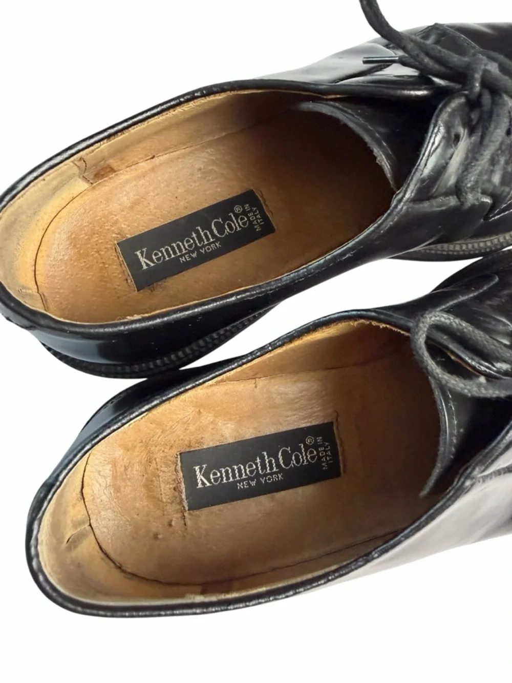 Men’s KC classic Black Leather Oxfords made in Italy size 8